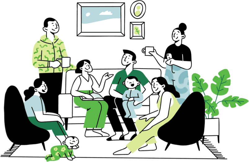 House Church Community Illustration